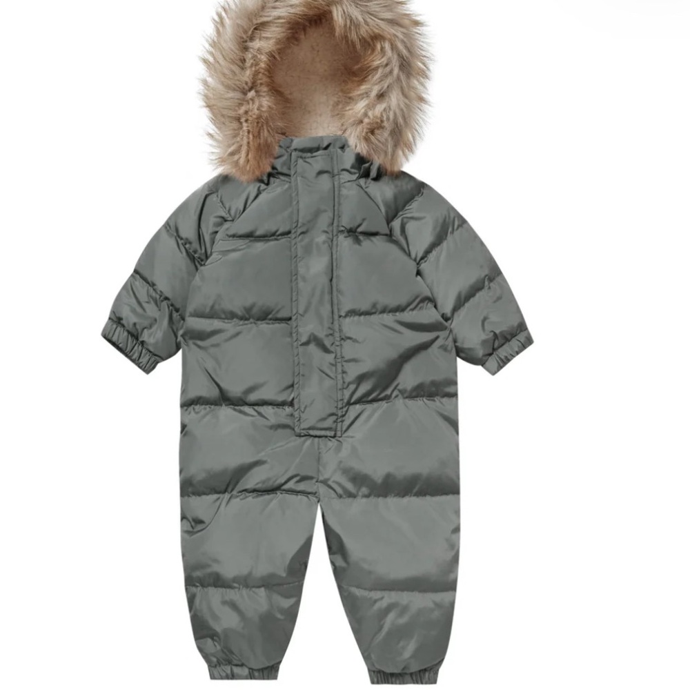 Rylee + Cru Marine Snowsuit with Cream Sherpa Lining